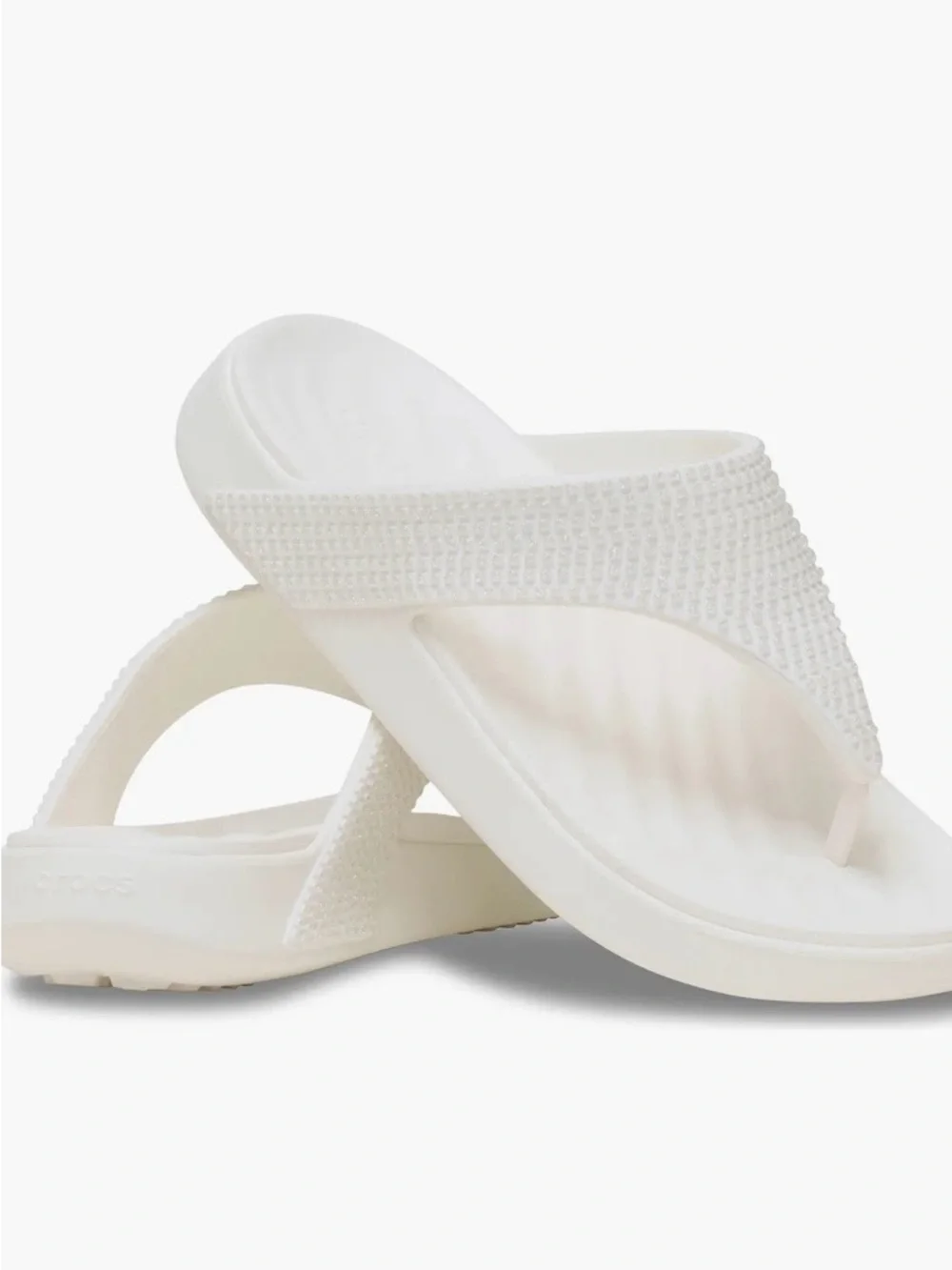 Crocs women’s getaway gems flip flops- chalk